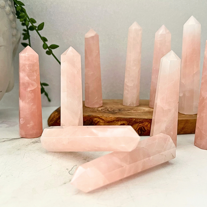 3-4" Rose Quartz Six Sided Standing Point