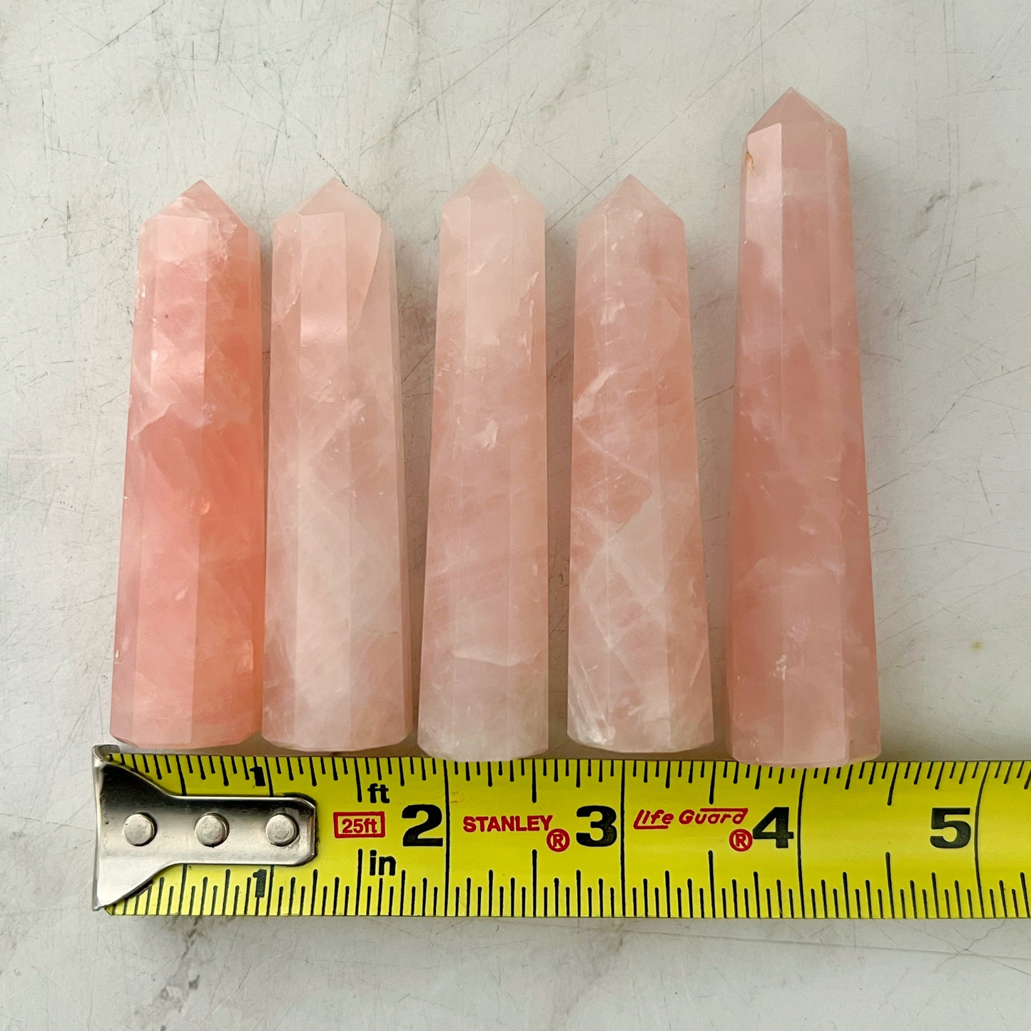 3-4" Rose Quartz Six Sided Standing Point