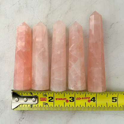3-4" Rose Quartz Six Sided Standing Point