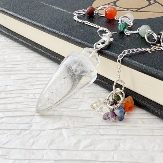 Crystal Quartz Teardrop Pendulum