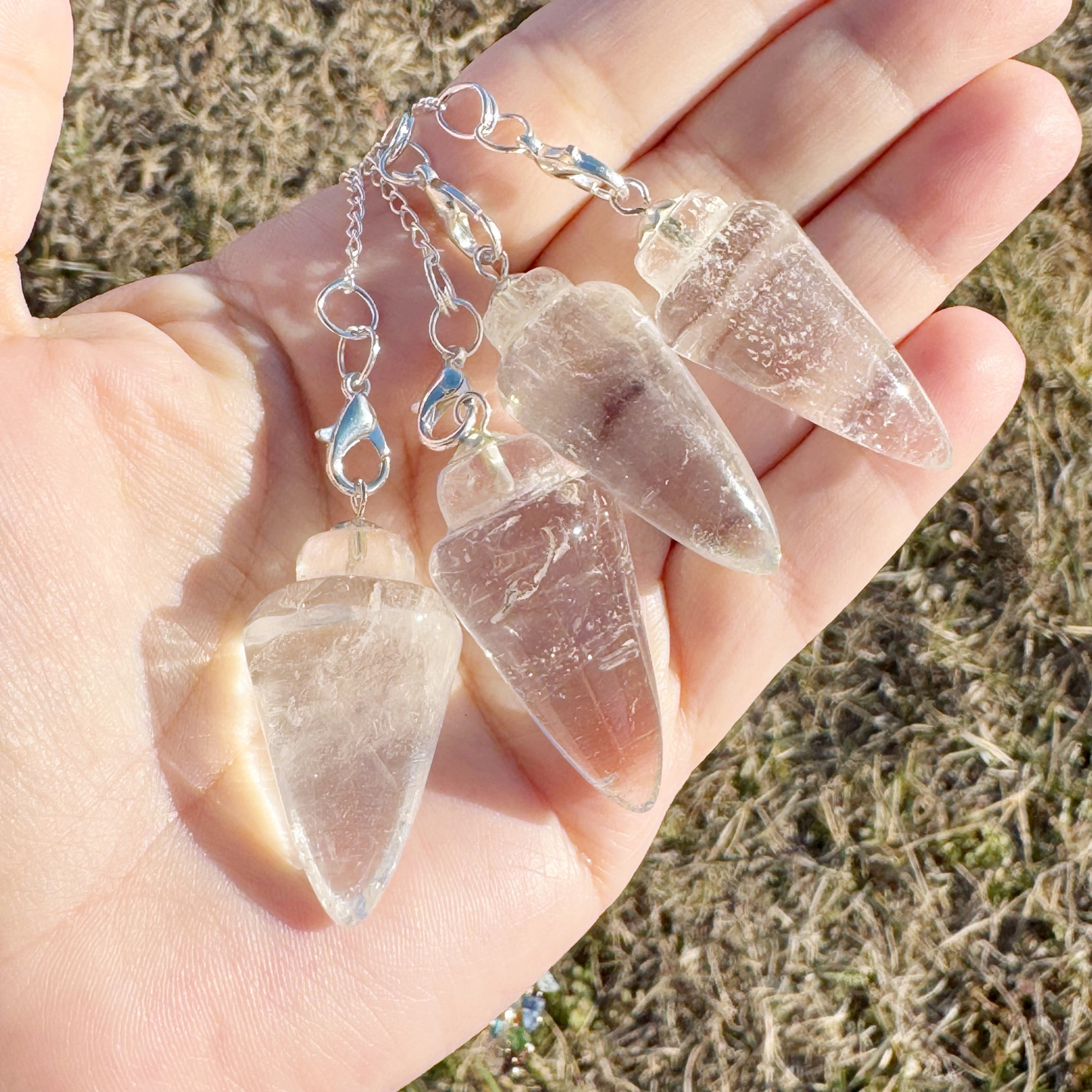 Crystal Quartz Teardrop Pendulum