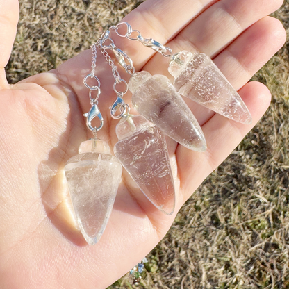 Crystal Quartz Teardrop Pendulum
