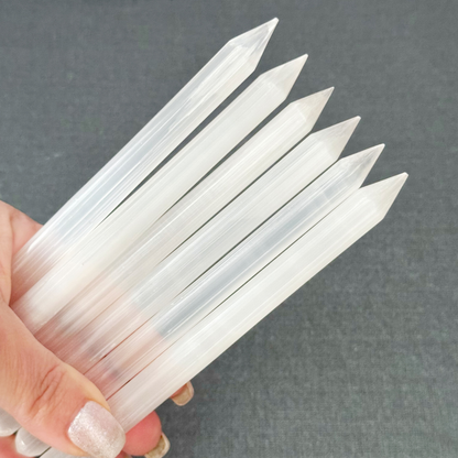 5.5" Long Thin Selenite Wand
