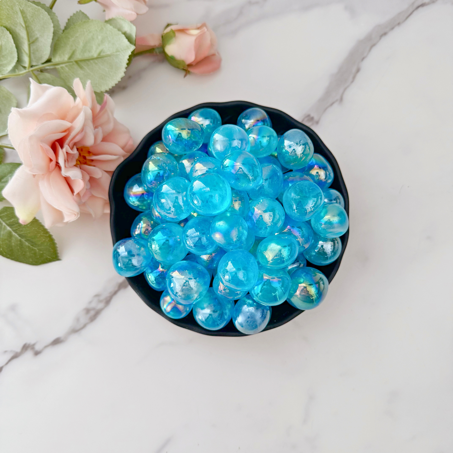 Aqua Aura Quartz Tumbled Stones
