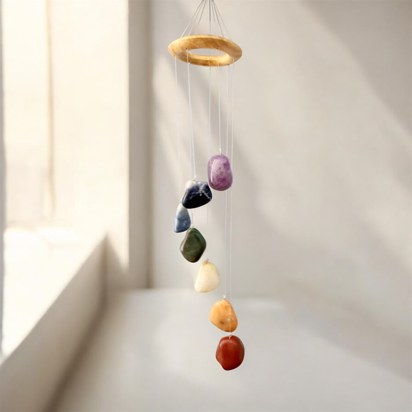 Seven Stone Chakra Hanging Wind Chime & Mobile