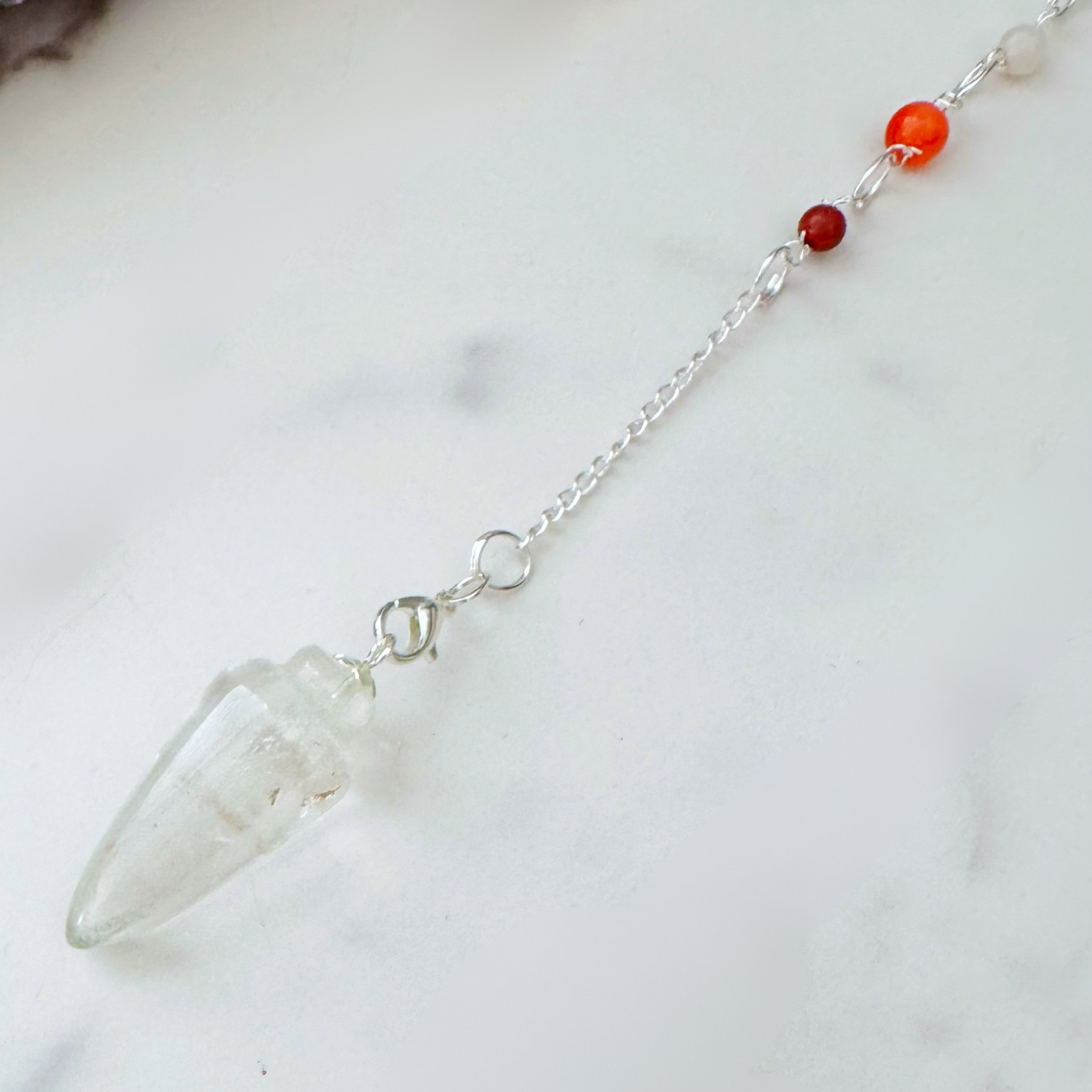 Crystal Quartz Teardrop Pendulum