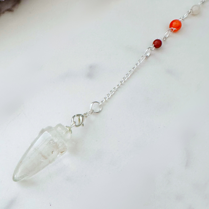 Crystal Quartz Teardrop Pendulum