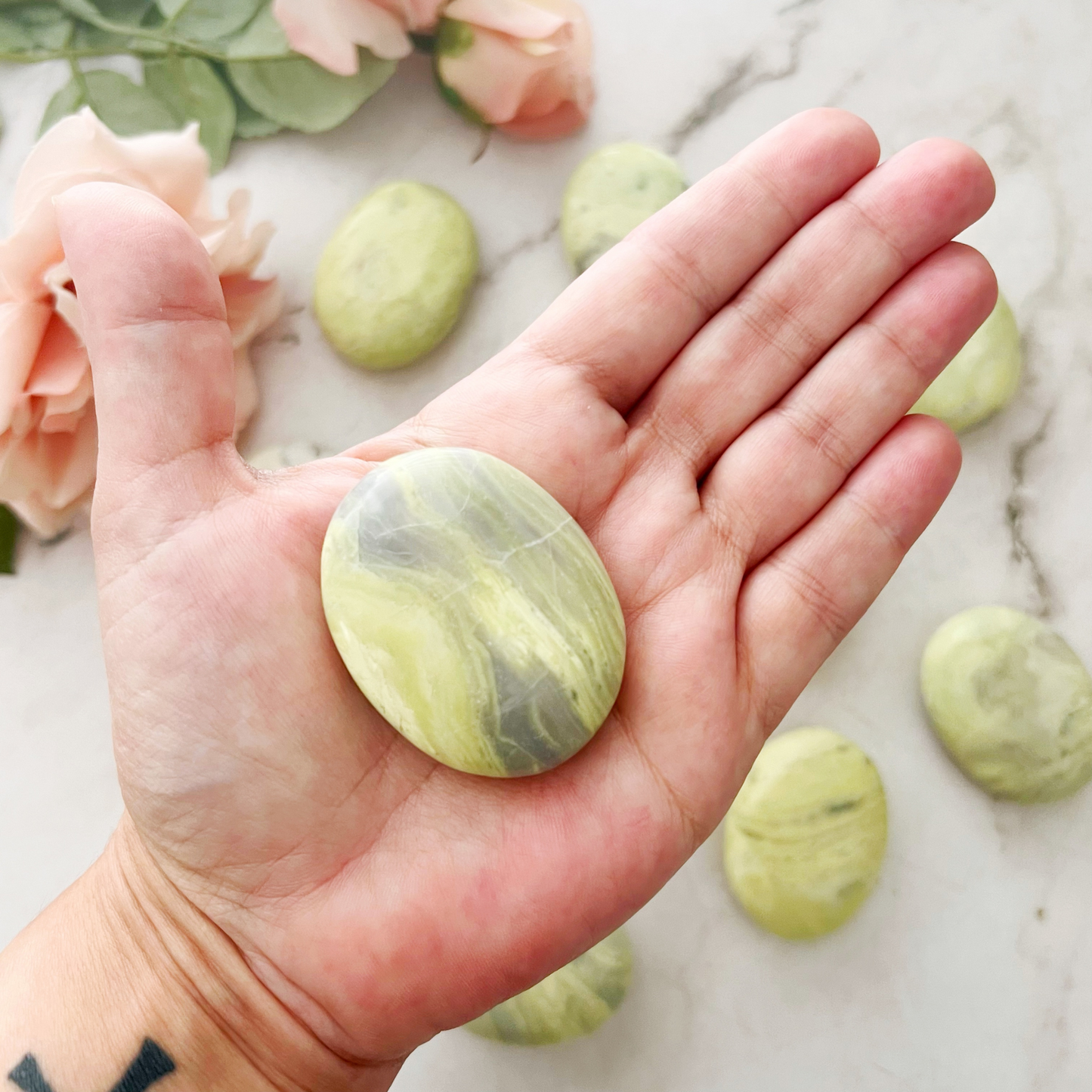 Infinite Serpentine Palm Stone