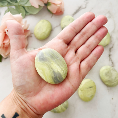 Infinite Serpentine Palm Stone