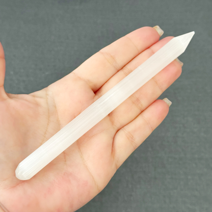 5.5" Long Thin Selenite Wand
