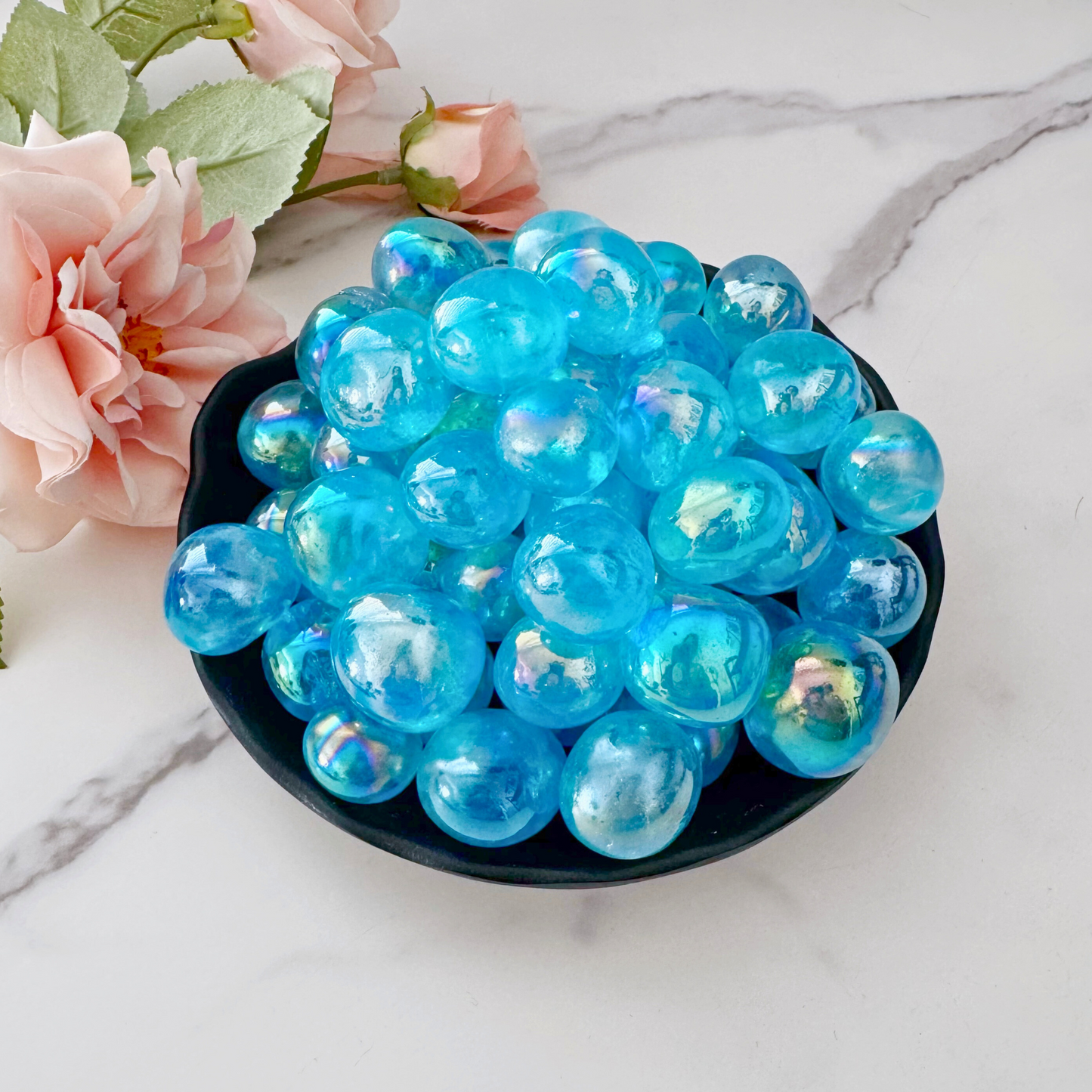Aqua Aura Quartz Tumbled Stones