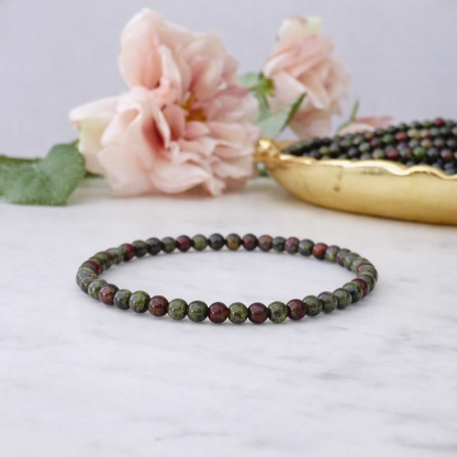 4mm Dragon Stone Beaded Bracelet