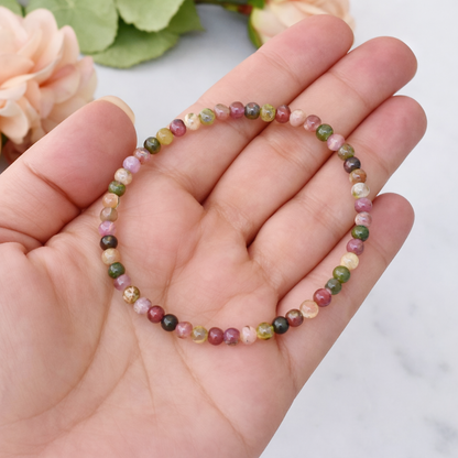 4mm Rainbow Tourmaline Bracelet