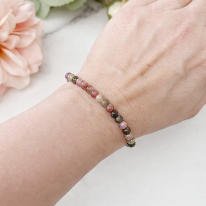 4mm Rainbow Tourmaline Bracelet