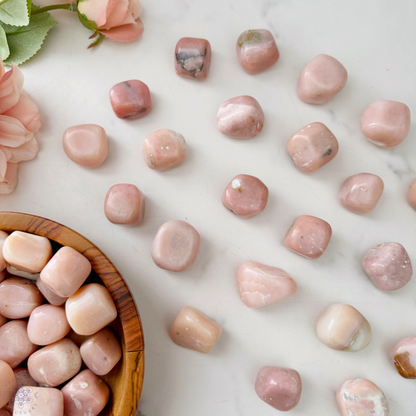 Peruvian Pink Opal Tumbled Stones