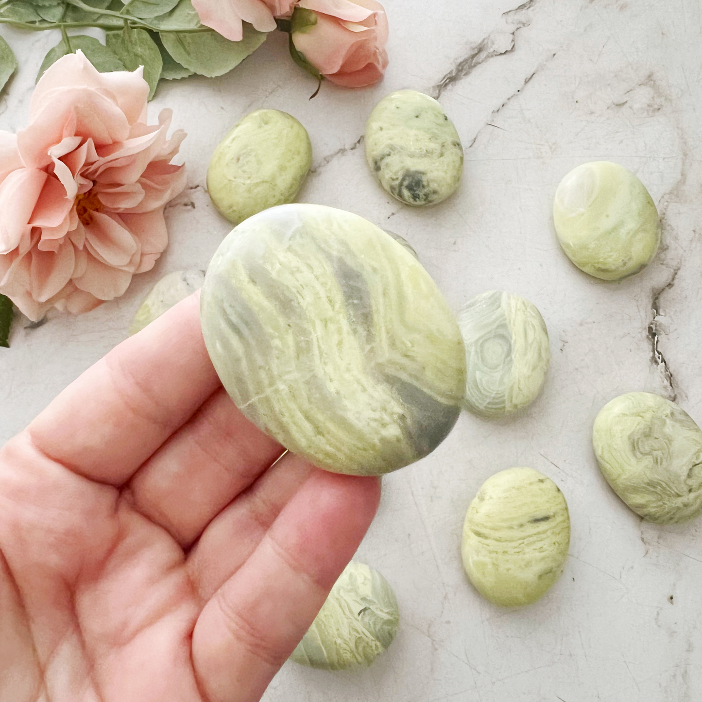 Infinite Serpentine Palm Stone