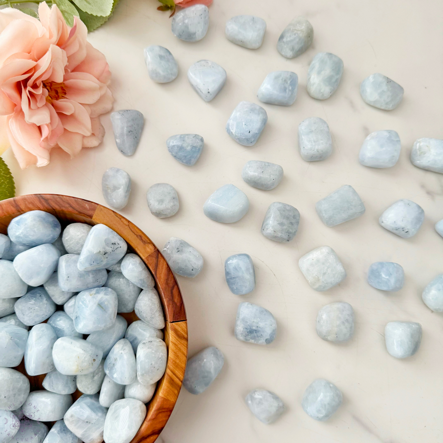 Blue Calcite Tumbled Stones