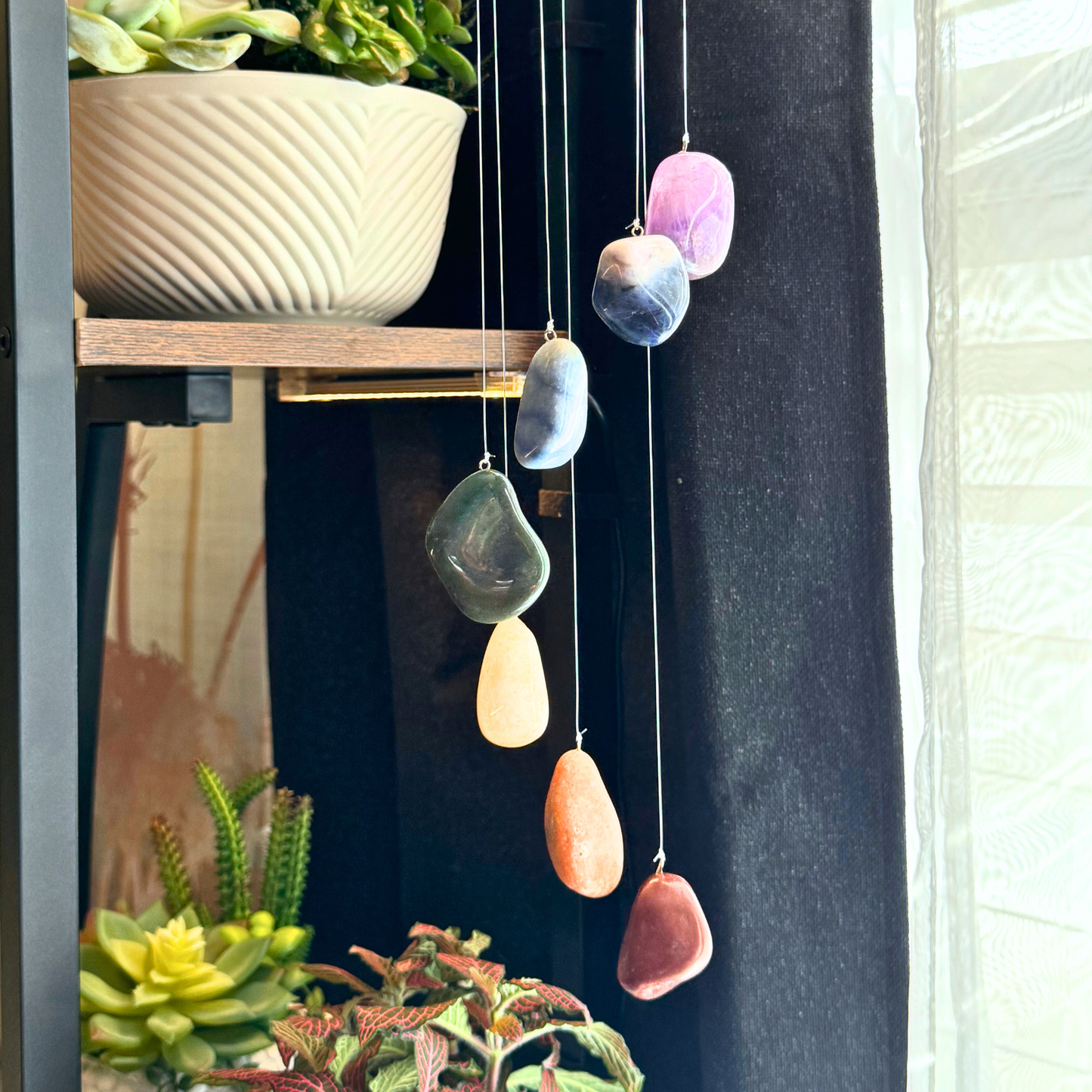 Seven Stone Chakra Hanging Wind Chime & Mobile