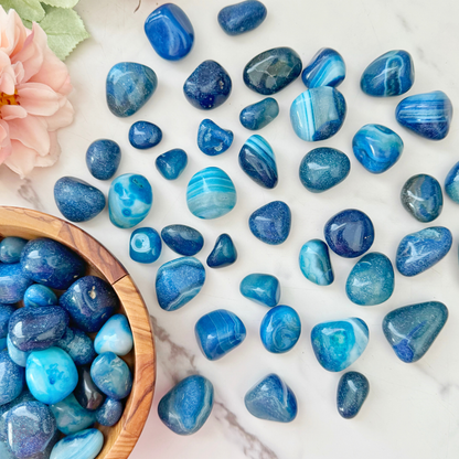 Blue Onyx Tumbled Stones
