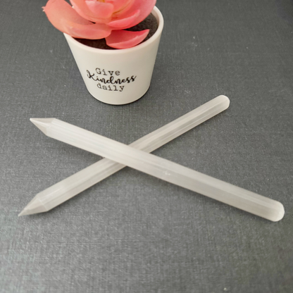 5.5" Long Thin Selenite Wand