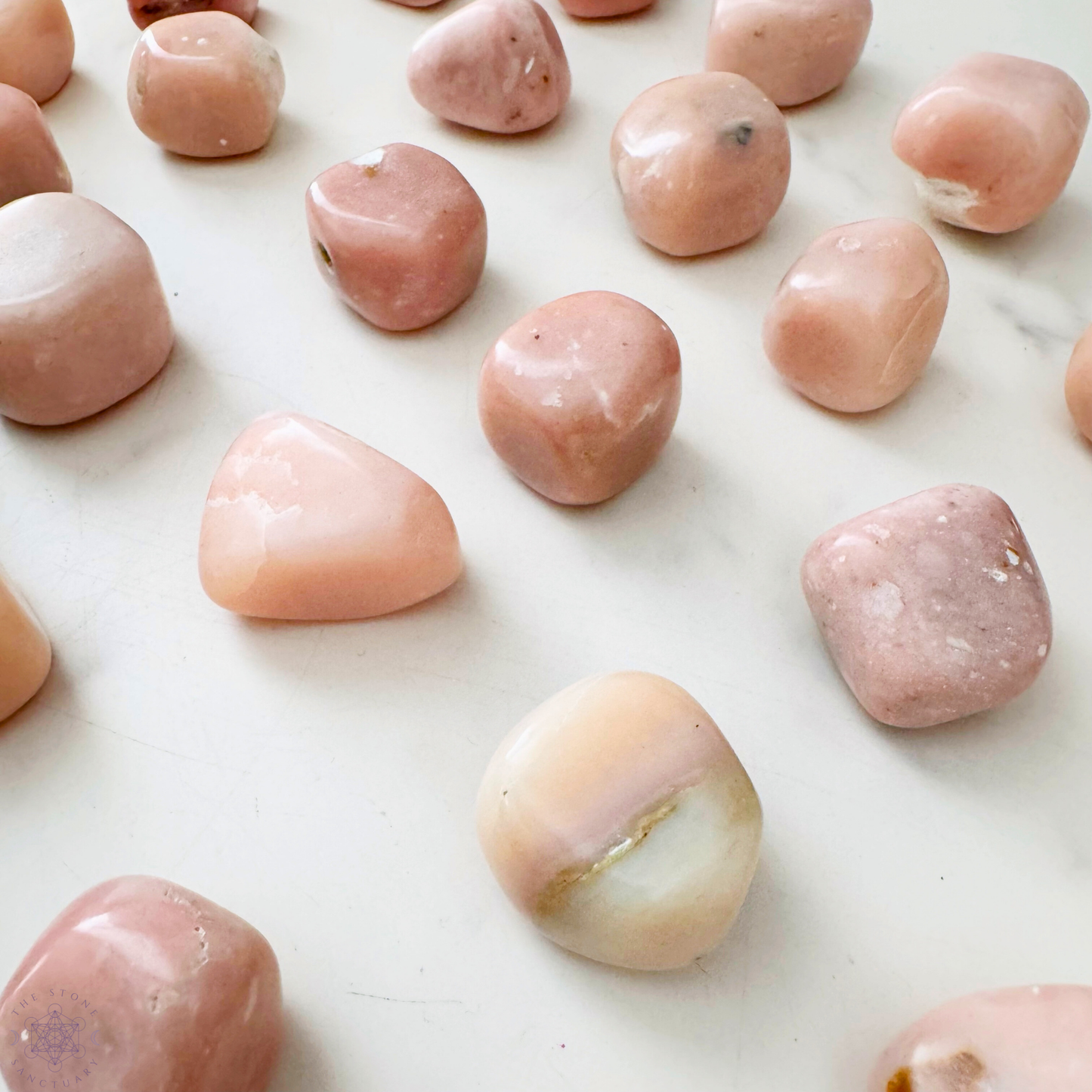 Peruvian Pink Opal Tumbled Stones