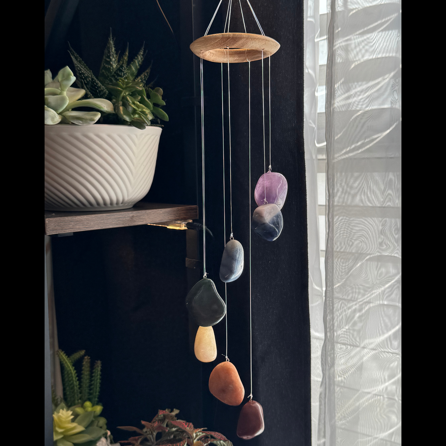 Seven Stone Chakra Hanging Wind Chime & Mobile