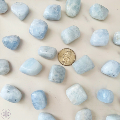 Blue Calcite Tumbled Stones