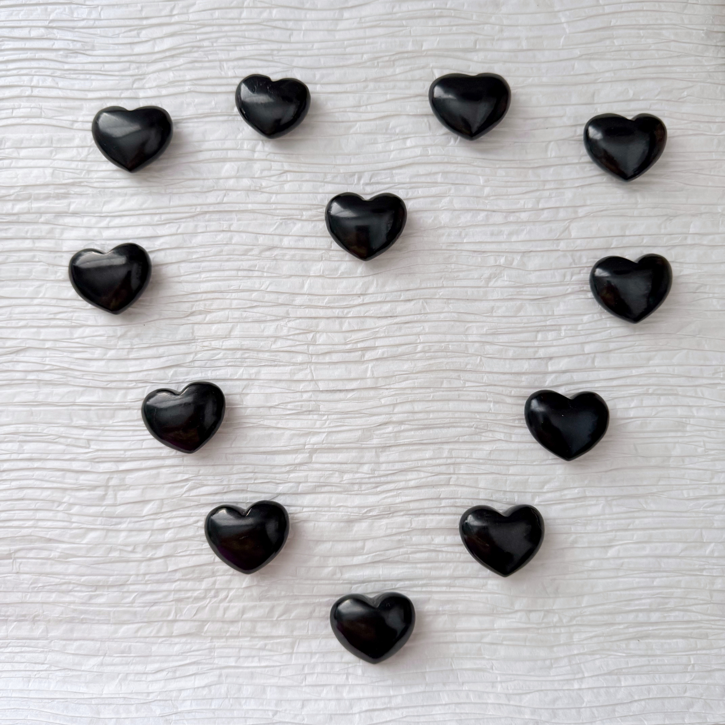 1" Mini Jet Crystal Heart