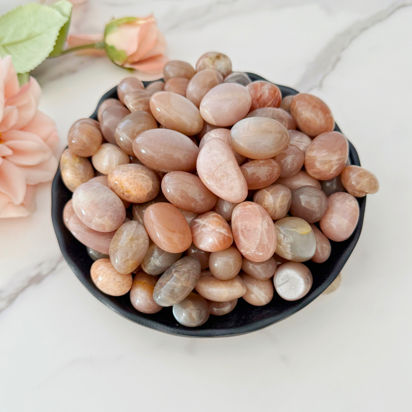 Peach Moonstone Tumbled Stones