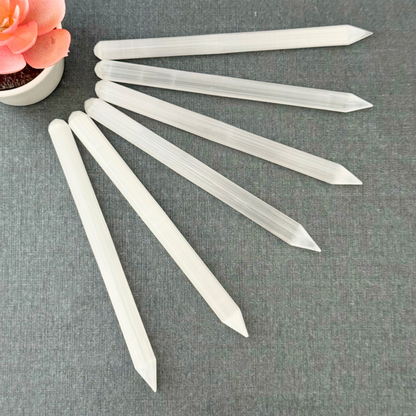 5.5" Long Thin Selenite Wand