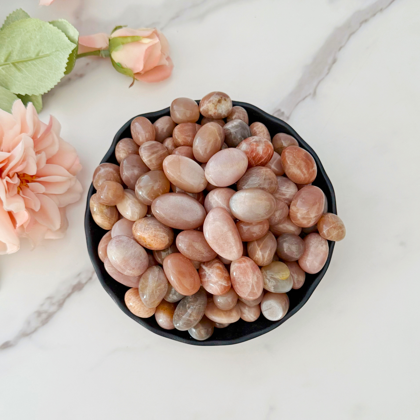 Peach Moonstone Tumbled Stones