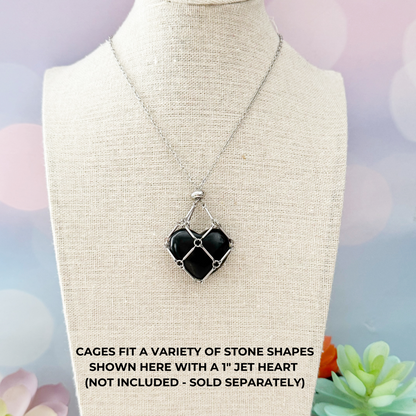 24" Stainless Steel Net Cage Necklace