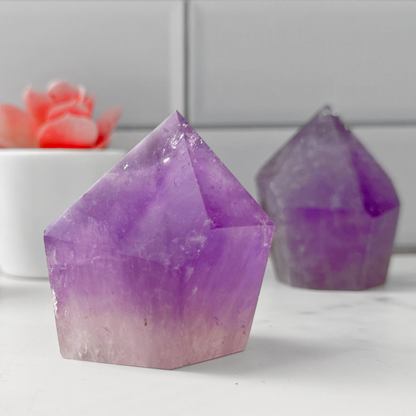 1.5-2.5" Amethyst Top Polished Point, Grade EX, Brazil