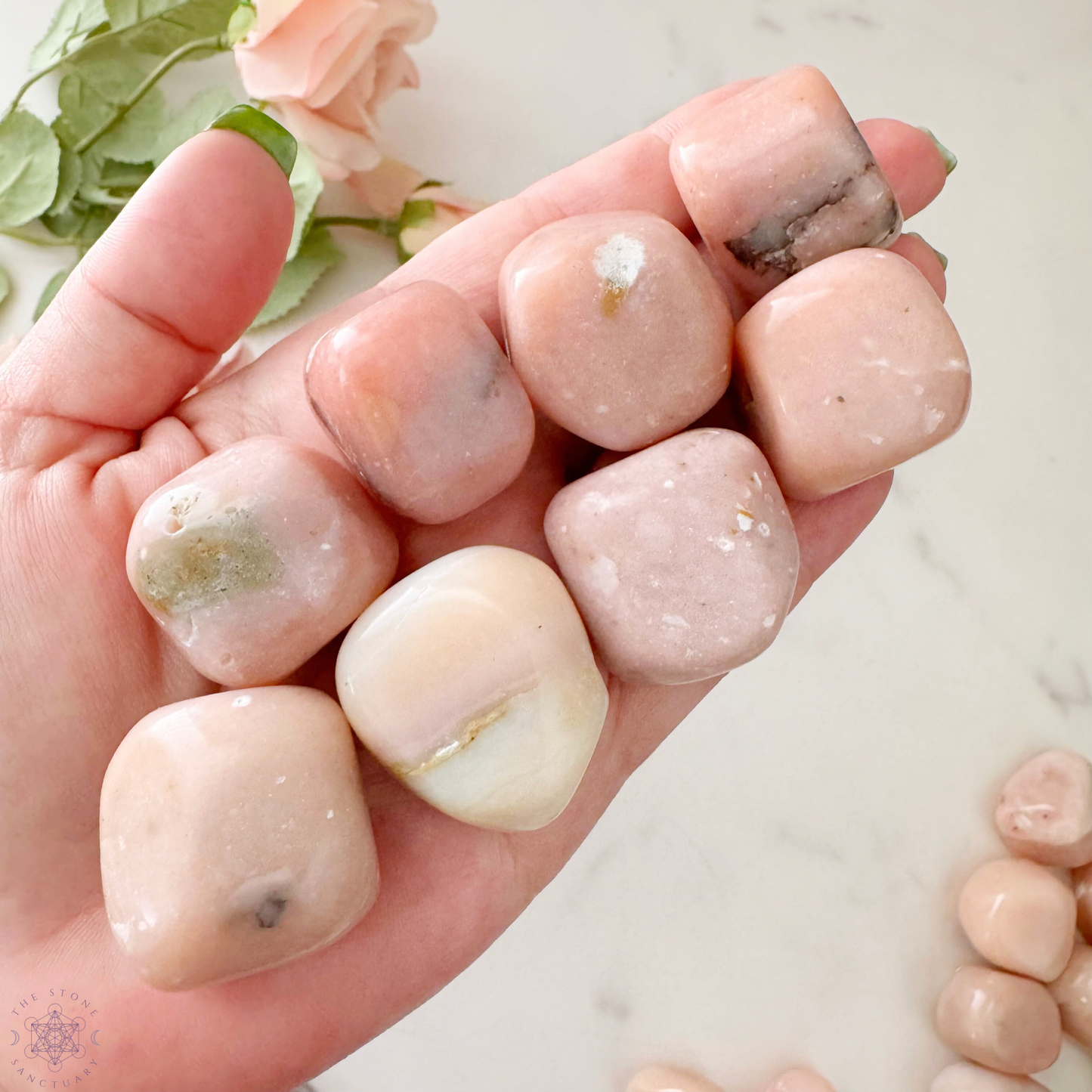 Peruvian Pink Opal Tumbled Stones