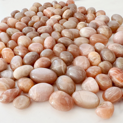 Peach Moonstone Tumbled Stones