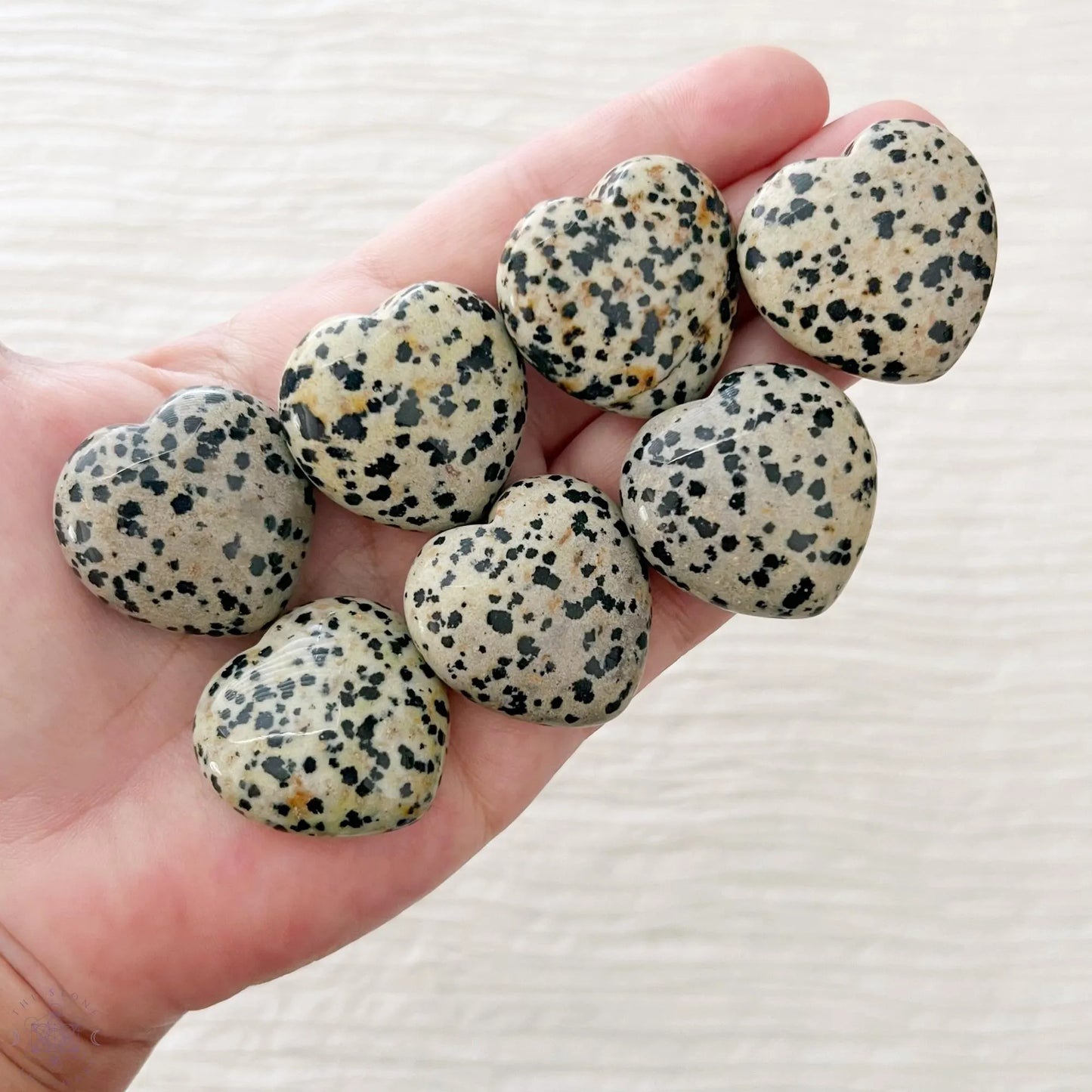 1" Mini Dalmatian Jasper Heart