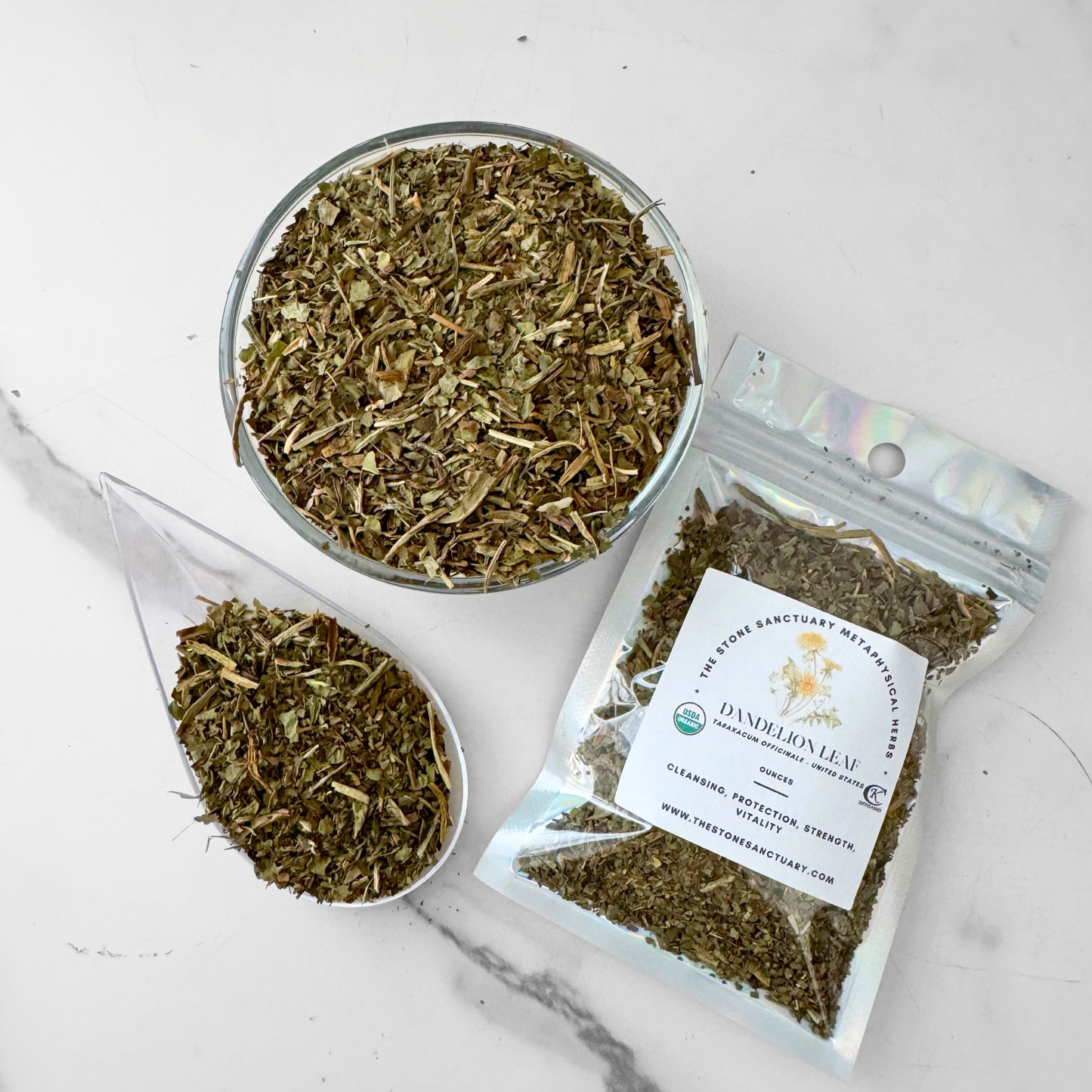 Dandelion Leaf, Cut and Sifted, Organic