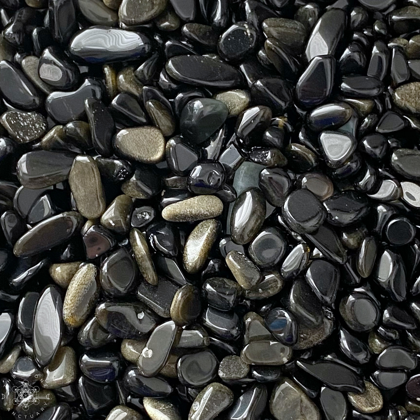 Gold Sheen Obsidian Crystal Chips