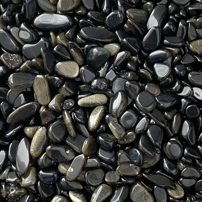 Gold Sheen Obsidian Crystal Chips