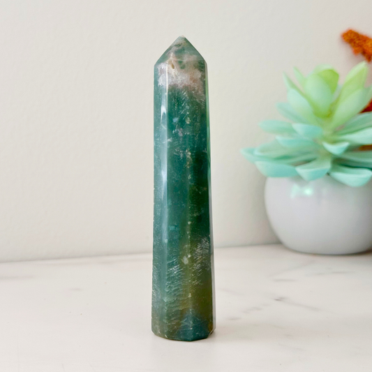 3-4" Green Moss Agate Point