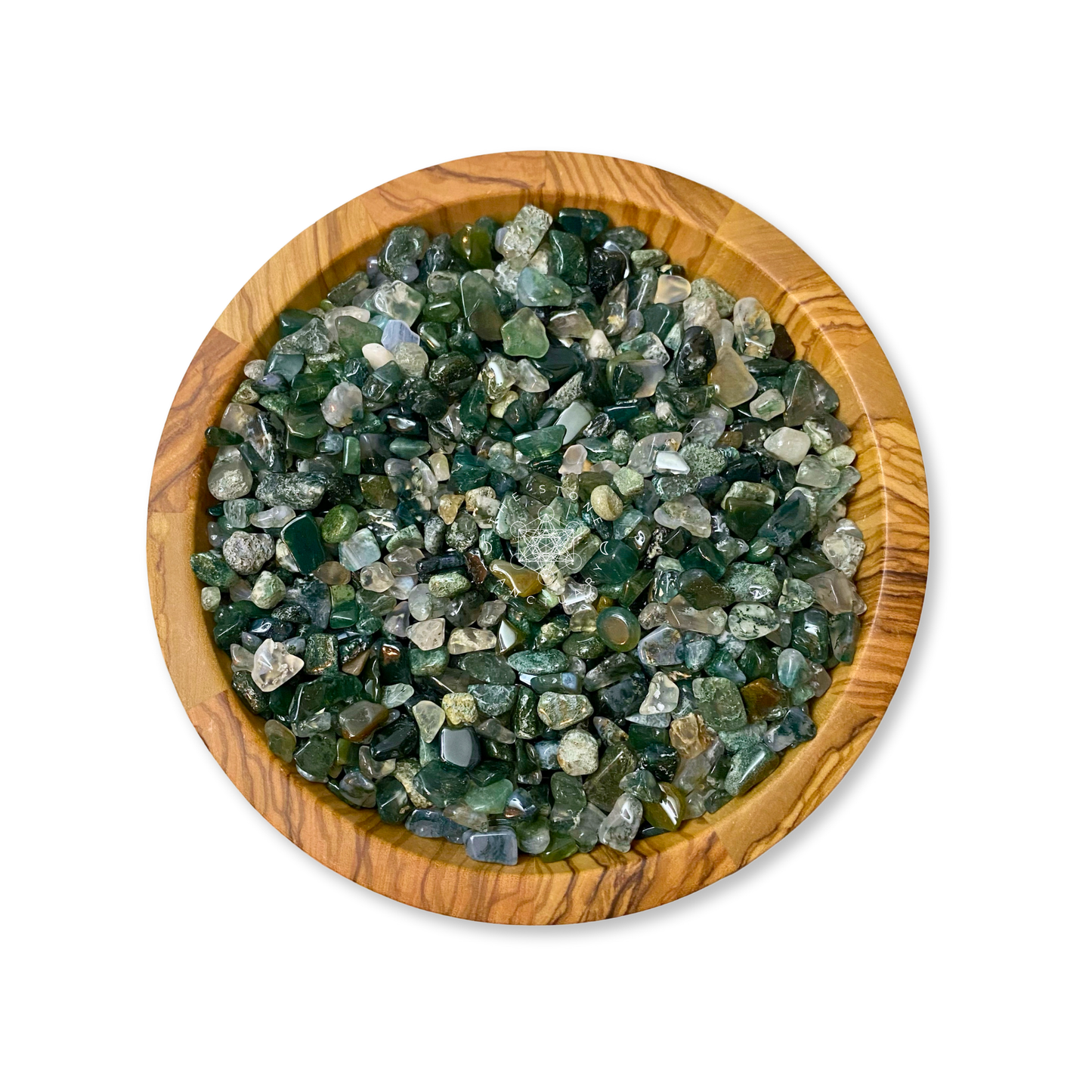 Green Moss Agate Crystal Chips