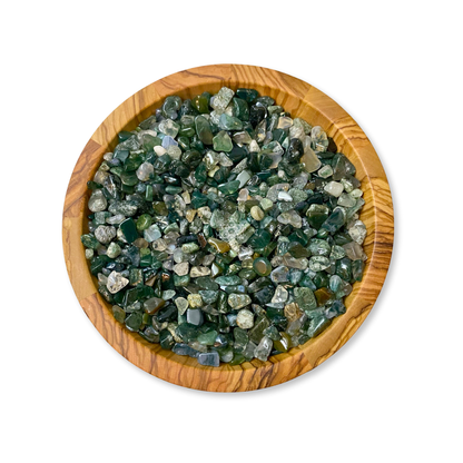 Green Moss Agate Crystal Chips