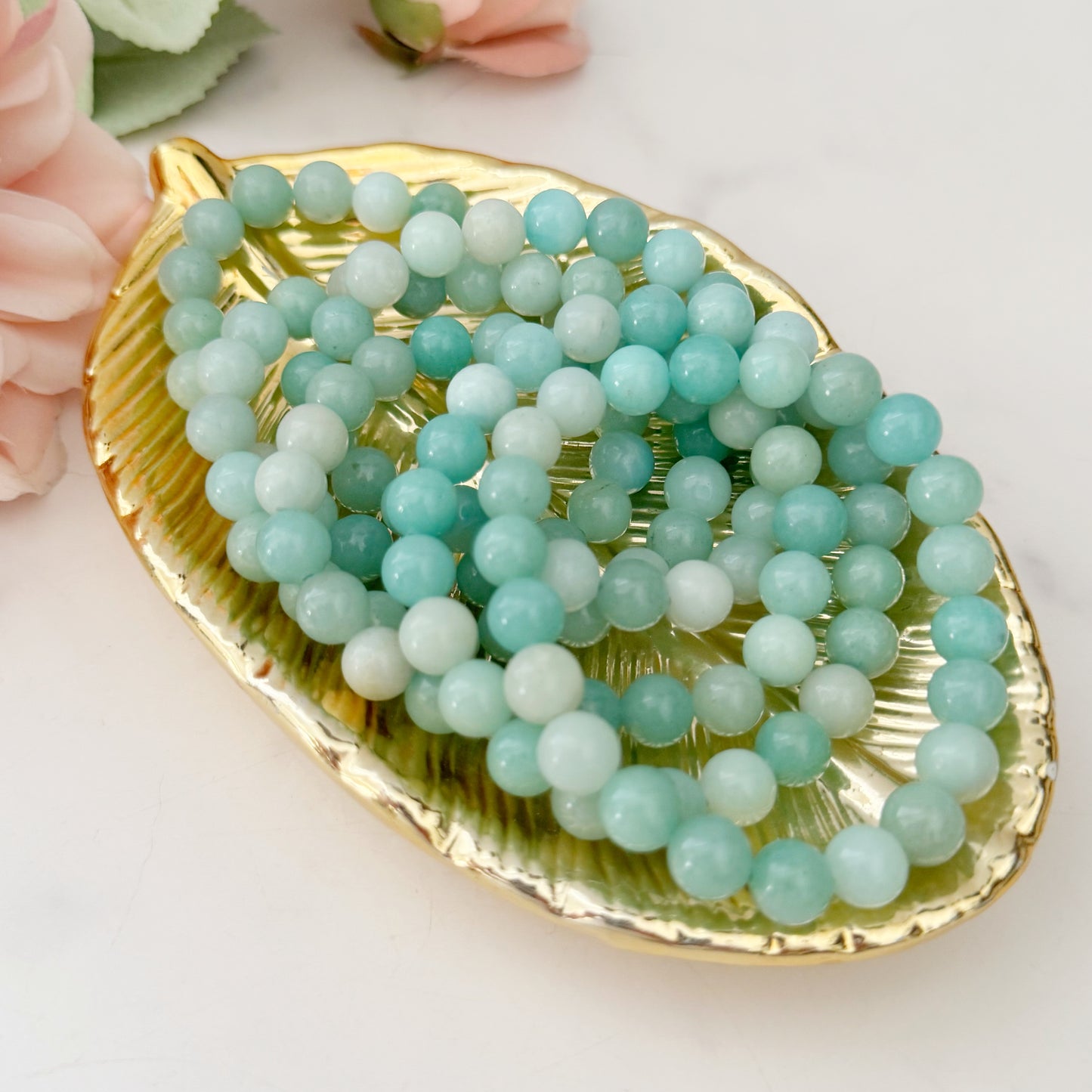 8mm Amazonite Beaded Bracelet