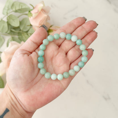 8mm Amazonite Beaded Bracelet