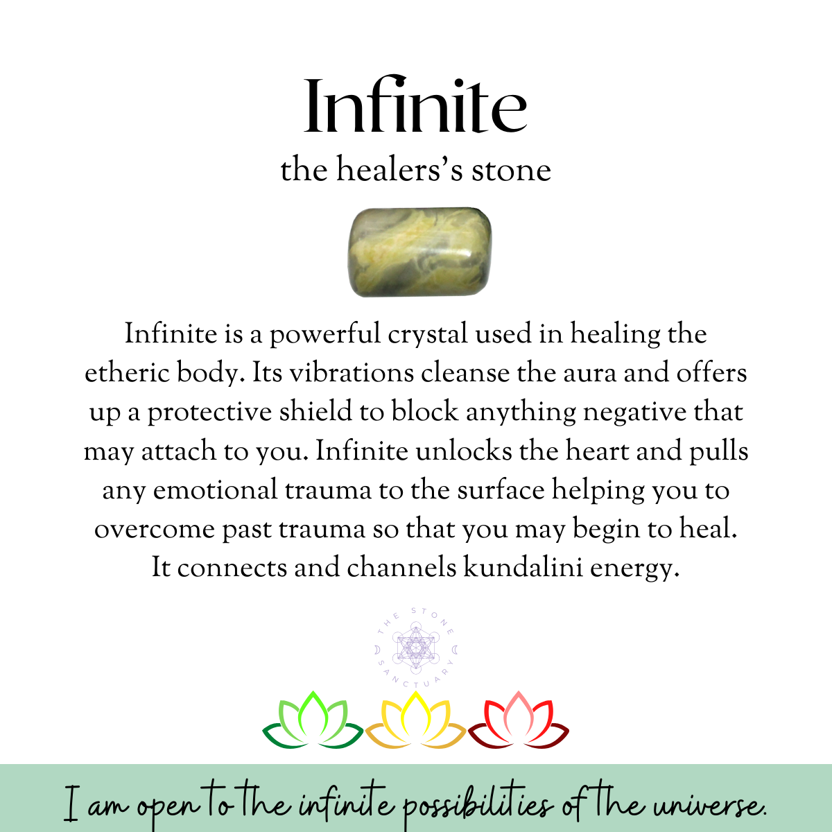 Infinite Serpentine Palm Stone