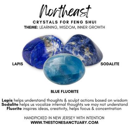 Northeast Feng Shui Crystal Kit – Wisdom, Learning & Inner Growth