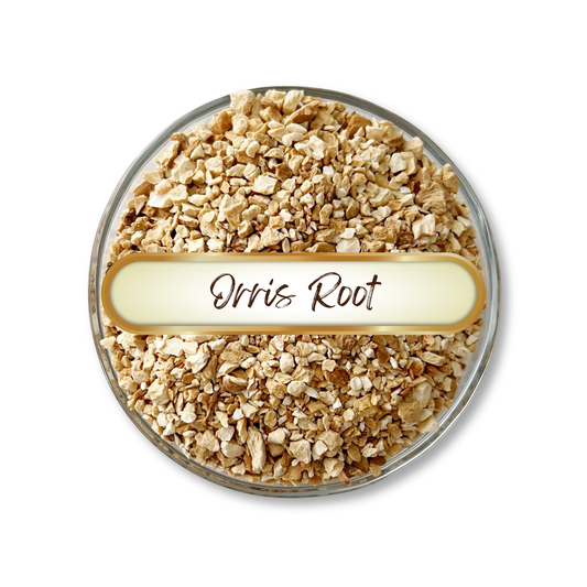 Orris Root, Peeled Cut and Sifted, Organic
