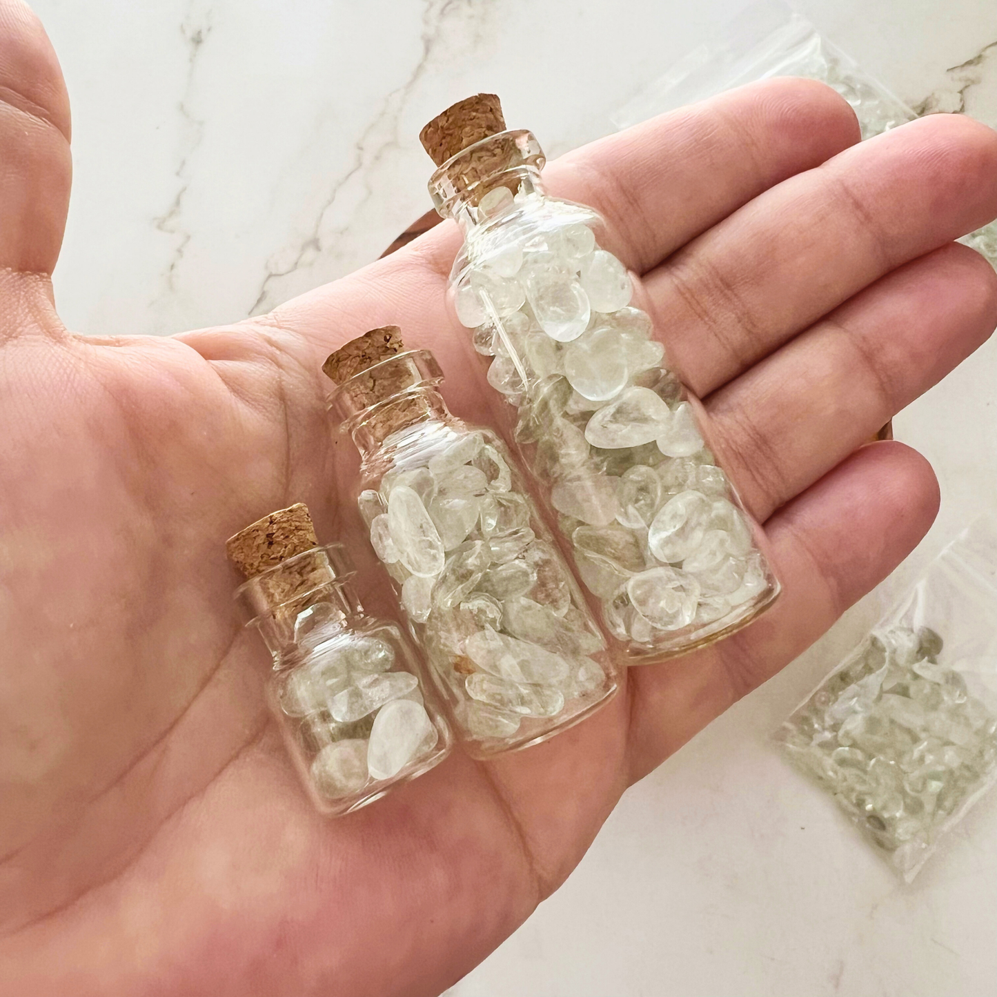 Prasiolite Crystal Chips