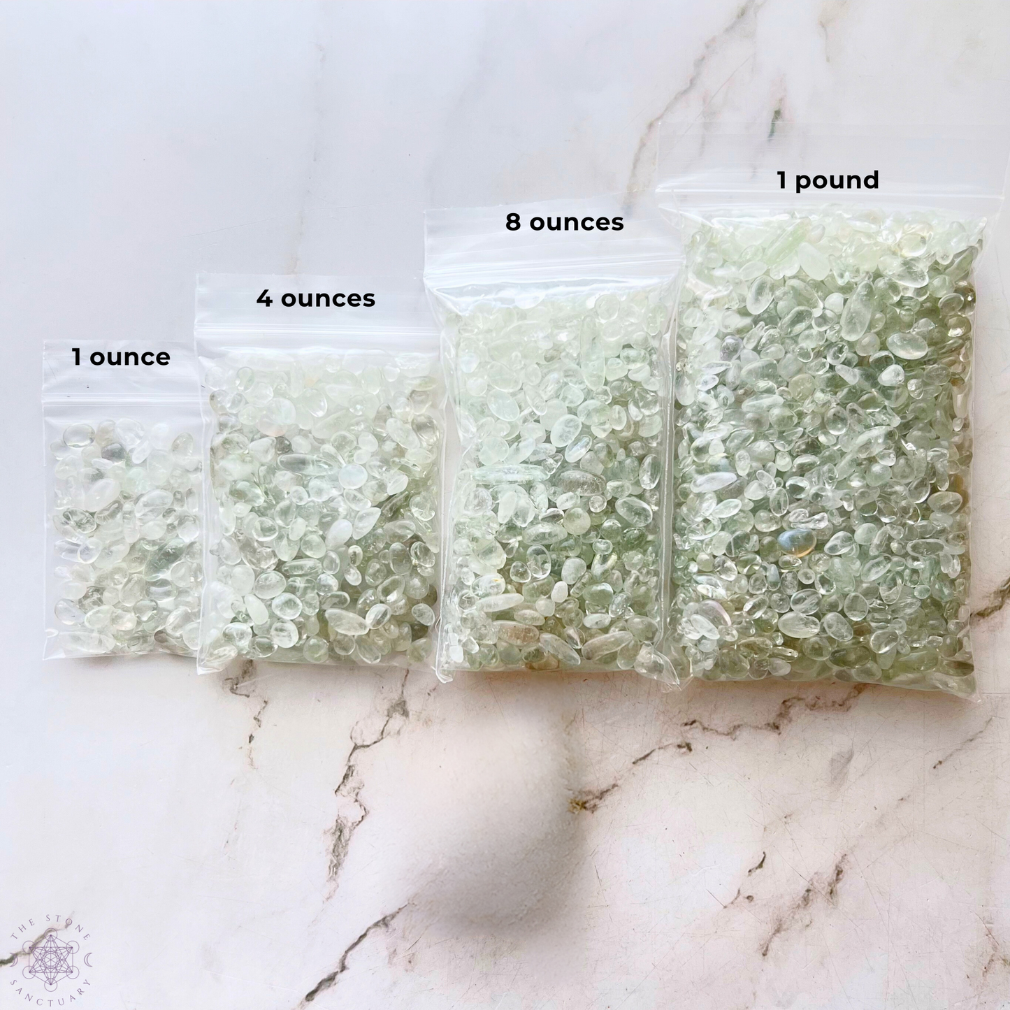 Prasiolite Crystal Chips