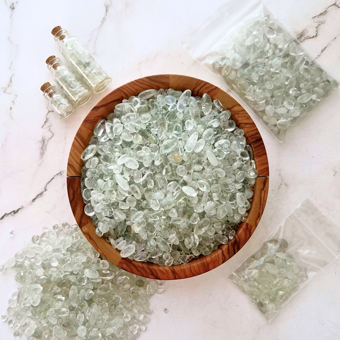 Prasiolite Crystal Chips